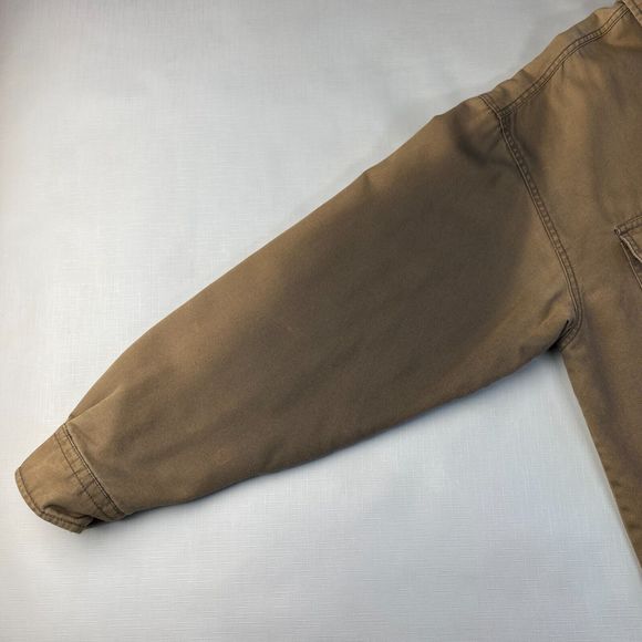 LEVI'S Flannel Fleece Lined WORK WEAR SHIRT! FADED BROWN Long Sleeve Sz XL - Picture 15 of 16